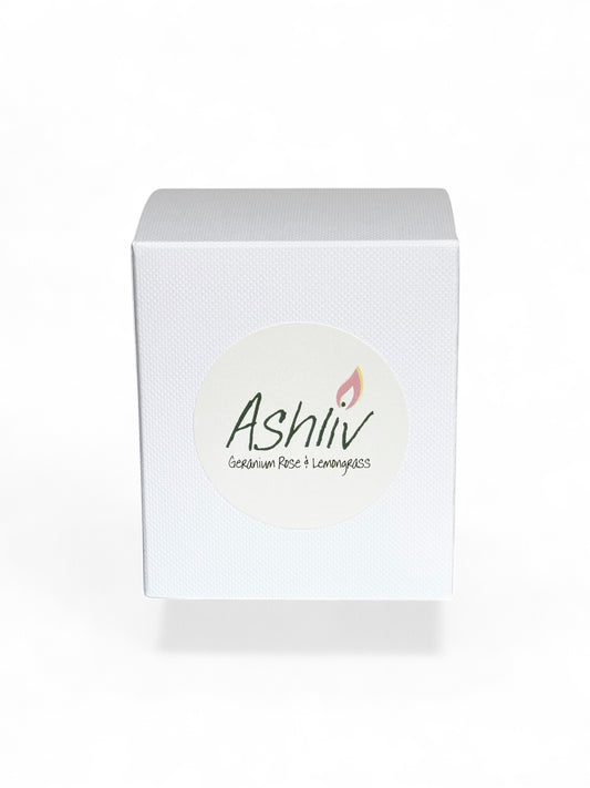 20cl Soy Wax Candle, Geranium Rose & Lemongrass