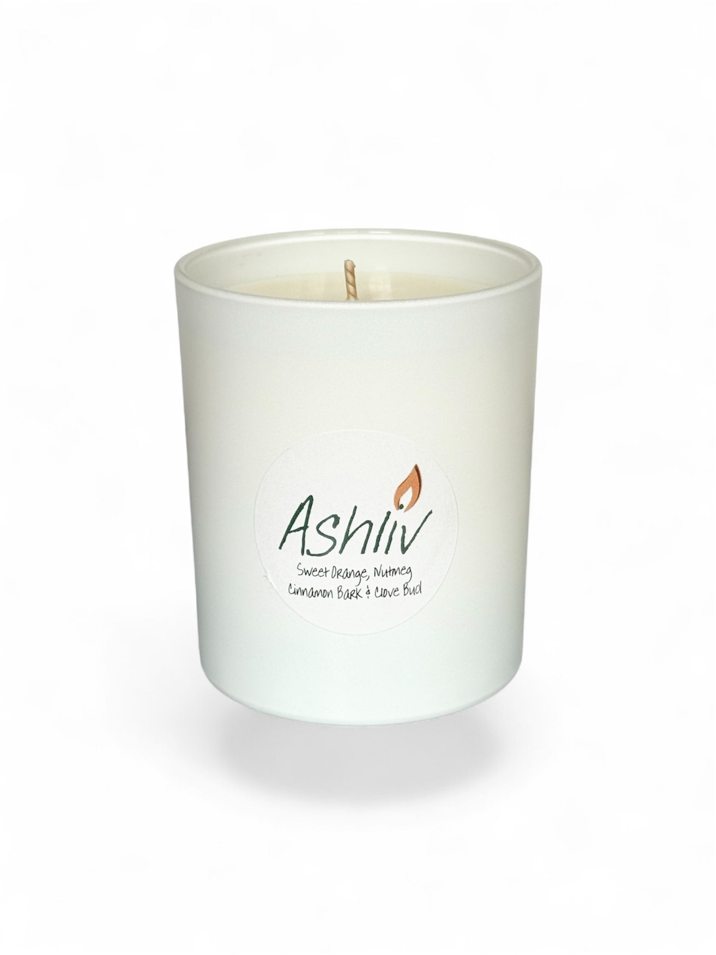 20cl Soy Wax Candle, Sweet Orange, Nutmeg, Cinnamon Bark & Clove Bud