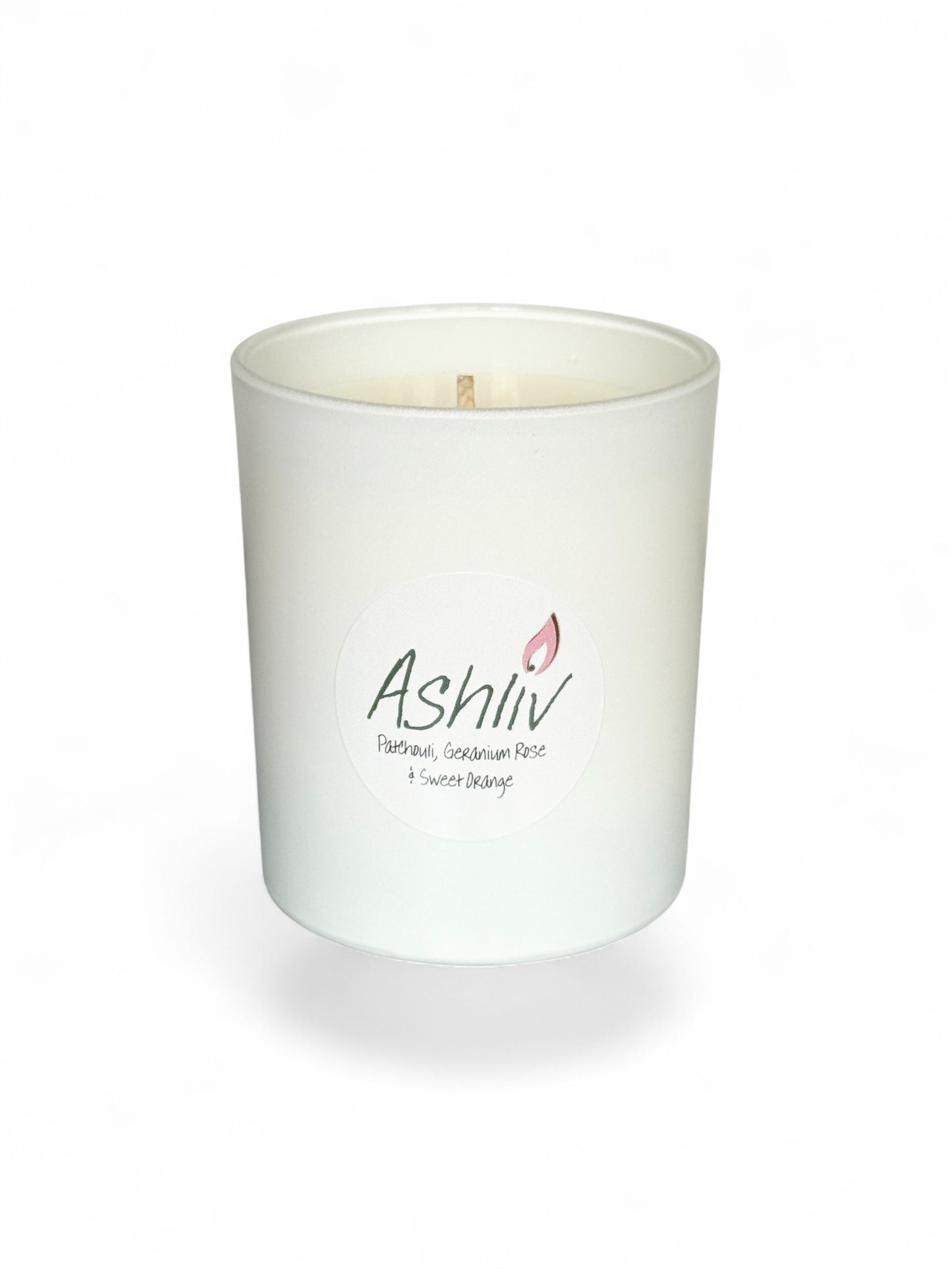 20cl Soy Wax Candle, Patchouli, Rose Geranium & Sweet Orange