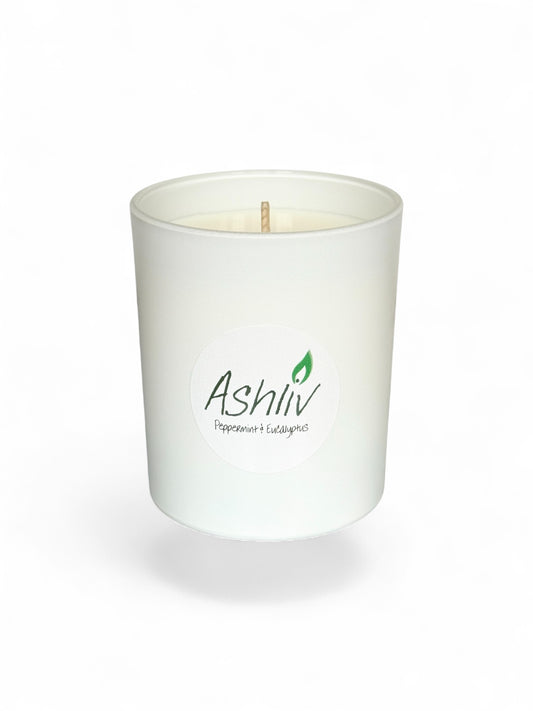 20cl Soy Wax Candle, Peppermint & Eucalyptus