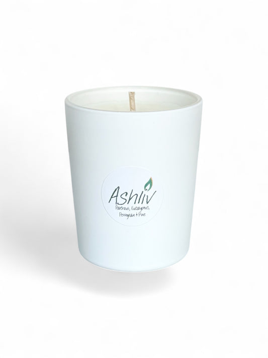 9cl Soy Wax Votive Candle, Patchouli, Eucalyptus, Petitgrain and Pine