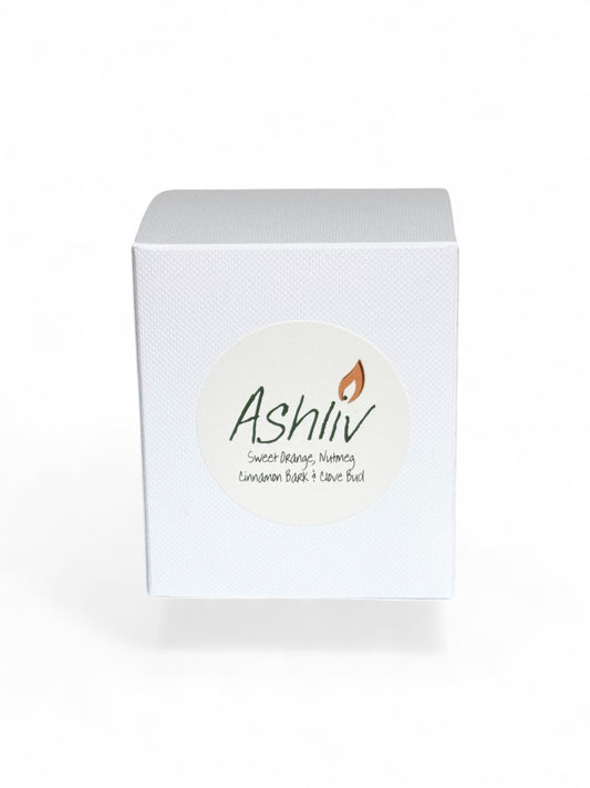 20cl Soy Wax Candle, Sweet Orange, Nutmeg, Cinnamon Bark & Clove Bud