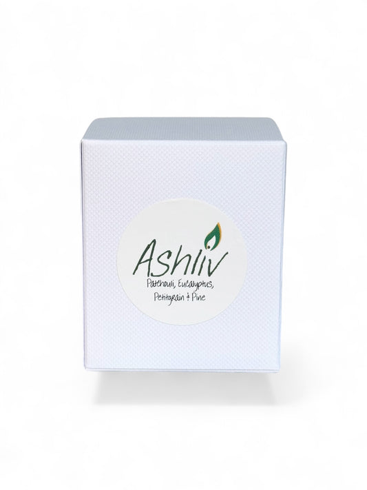 9cl Soy Wax Votive Candle, Patchouli, Eucalyptus, Petitgrain and Pine